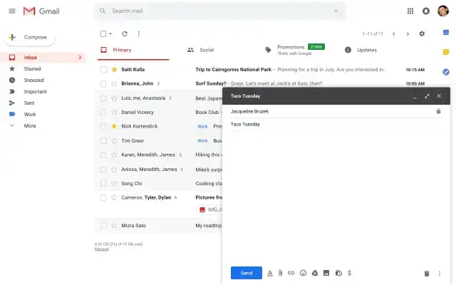 Gmail suggests email content based on the current context and user input. This kind of pattern allows to speed up the email writing process as well as reduce the number of typos.
